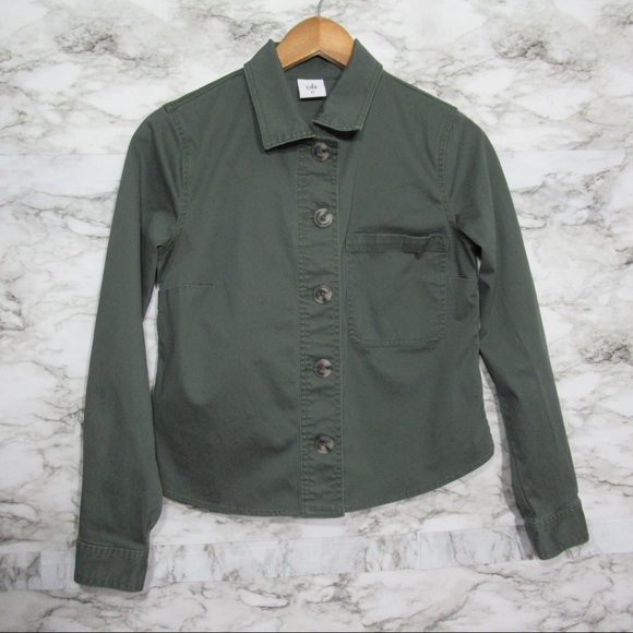 CAbi Jackets & Blazers - CAbi Crossroads Button Front Jacket Size XS | Olive Green Style 5298